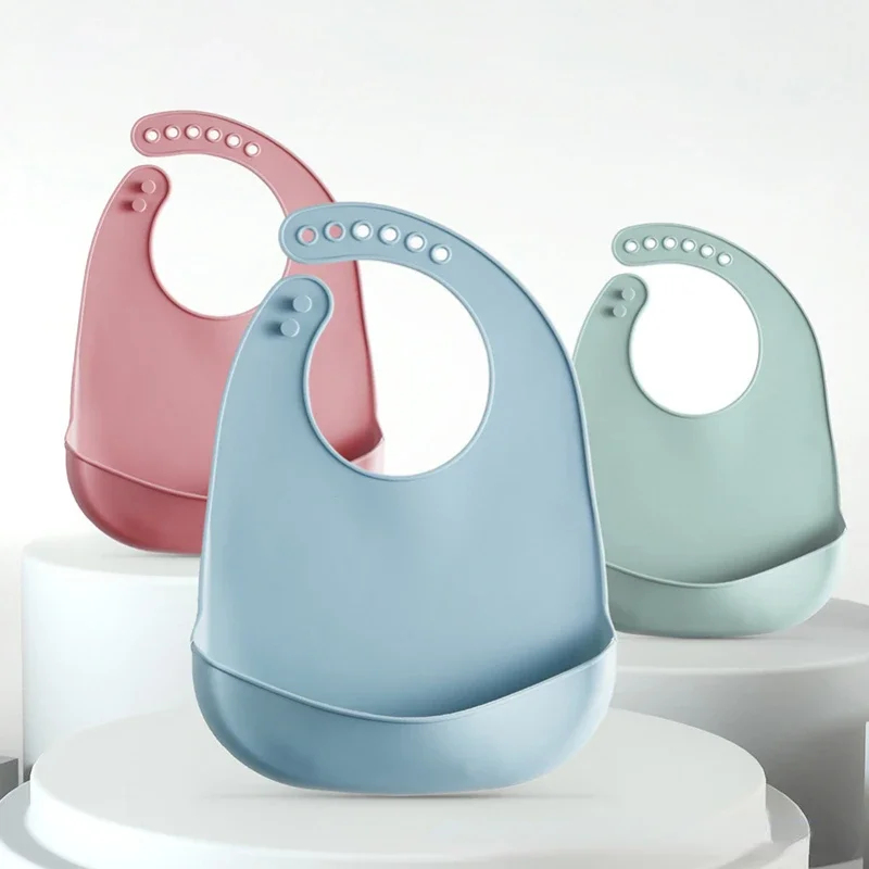 Silicone Baby Bibs - 1-3 Stück Baby-Lätzchen, verstellbar, wasserdicht, weiches,