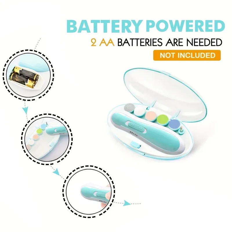 Baby Nail Trimmer Electric - Baby-Nagelschneider - Sicherer elektrischer Nagelfeiler mit