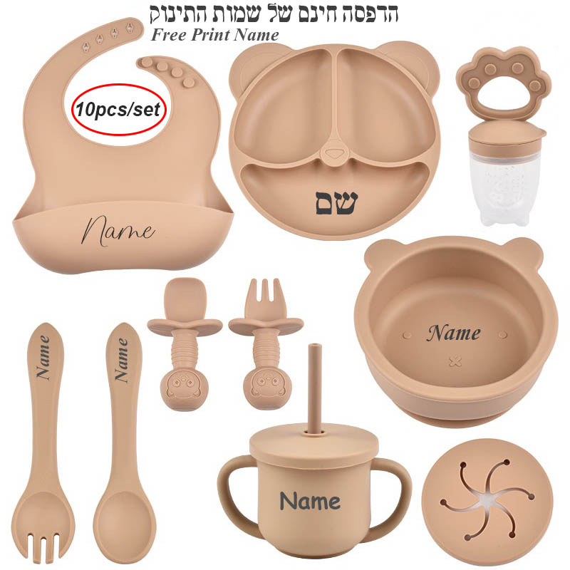 Baby Led Weaning Set - Baby Fütterung Set Saugnapf Schüssel Personalisierte